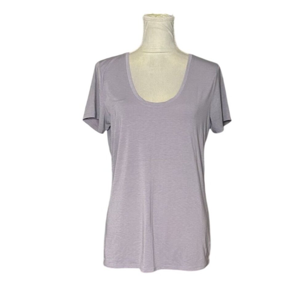 Athleta Lavender Scoop Neck Tunic Tee Size M Stretchy Soft - Picture 1 of 6